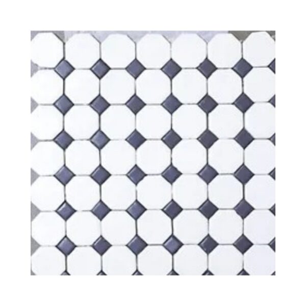 Octagonal Branco e Preto